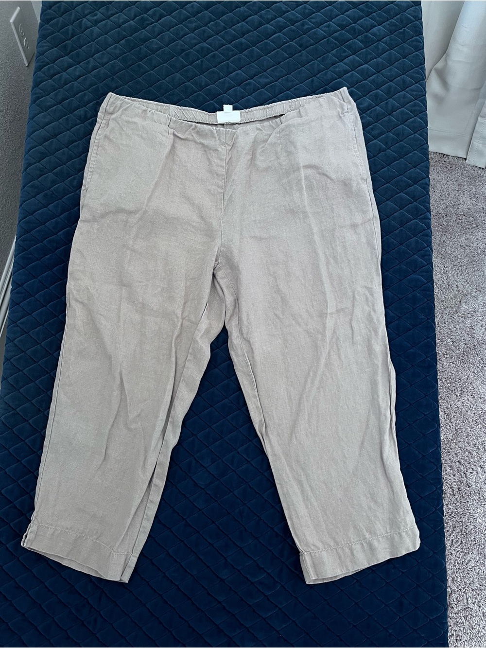 Linen Capris - Women’s Medium - 100% Linen Casual Pants - Pure Jill - Loose Fit